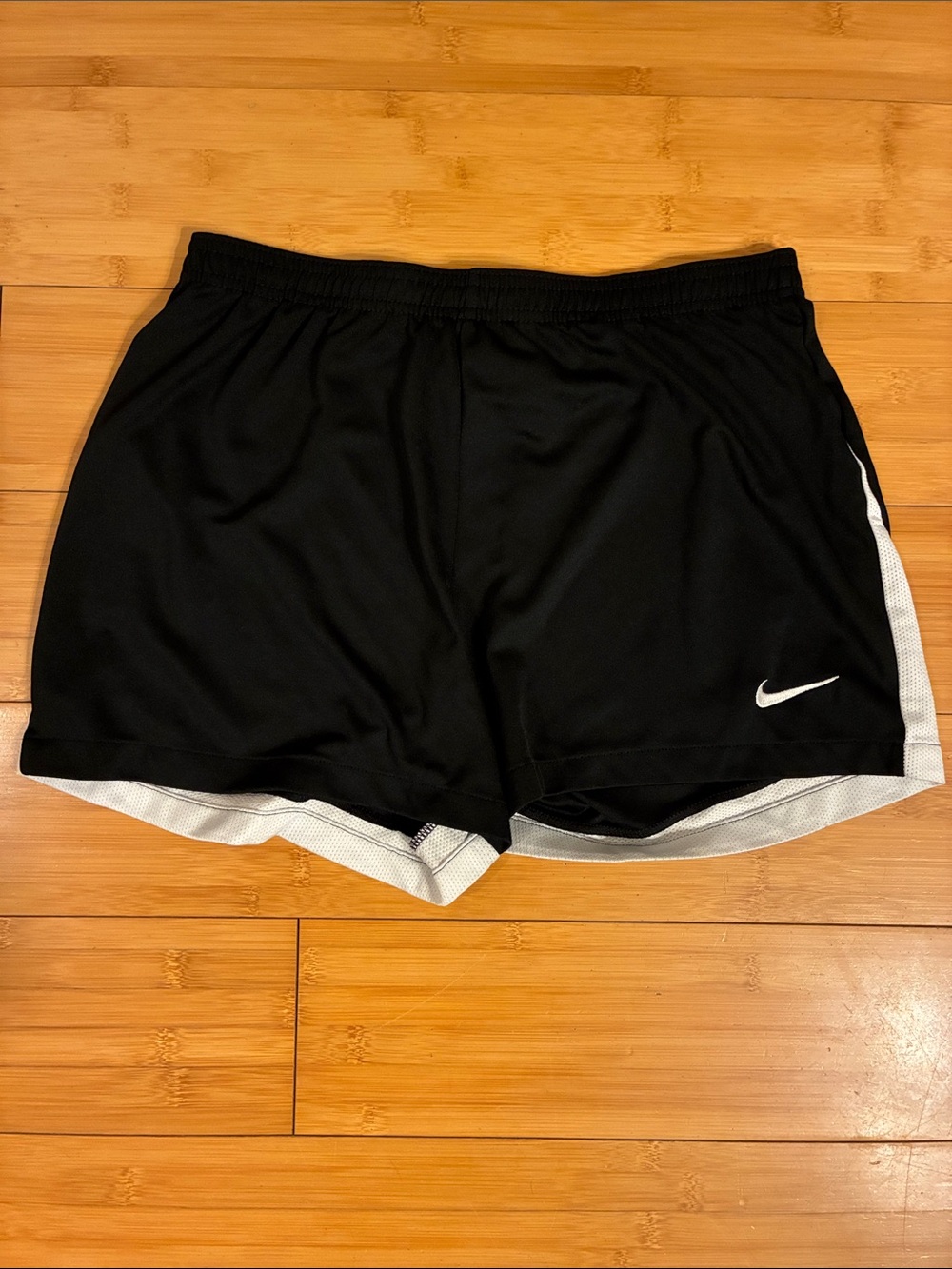 Nike Black Shorts with White Side Panels